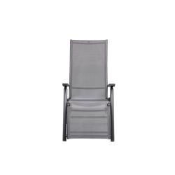 KETTLER CIRRUS SILVER-LINE RELAX - fotel z podnóżkiem (ANTRACYTOWY)